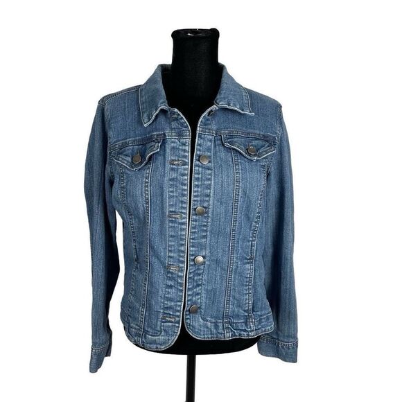 Charter Club Cropped Denim Jacket - Women’s PM - Picture 1 of 6
